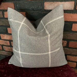 Handcrafted from Ralph Lauren Wool Blends, Traditional Pillow, new Poly Insert.